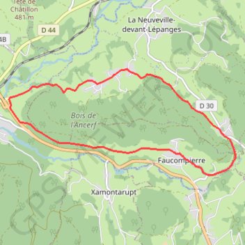 Itinéraire Chemins du Cœur des Vosges - Le Bruleux, distance, dénivelé, altitude, carte, profil, trace GPS