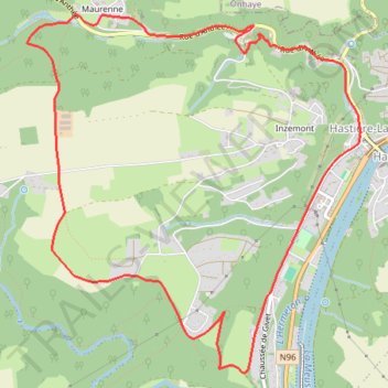 Itinéraire HASTIERE- Les Journaux (variante longue), distance, dénivelé, altitude, carte, profil, trace GPS