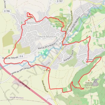Itinéraire Balade a Monton, distance, dénivelé, altitude, carte, profil, trace GPS