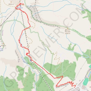 Itinéraire Monte Fraiteve, distance, dénivelé, altitude, carte, profil, trace GPS
