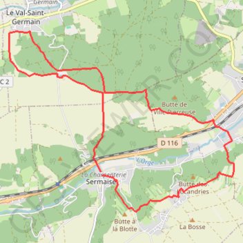 Itinéraire Sermaise, distance, dénivelé, altitude, carte, profil, trace GPS