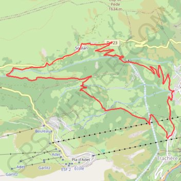 Itinéraire Saint-Lary-Soulan, distance, dénivelé, altitude, carte, profil, trace GPS