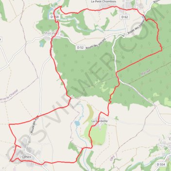 Itinéraire Boucle à Mazaye, distance, dénivelé, altitude, carte, profil, trace GPS