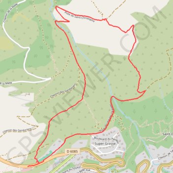 Itinéraire Grasse 2 Tour de la Marbrière, distance, dénivelé, altitude, carte, profil, trace GPS