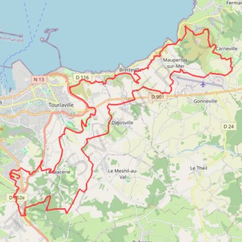 Itinéraire 4 - R4C_2026_VTT 52km(1), distance, dénivelé, altitude, carte, profil, trace GPS