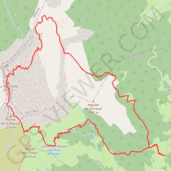 Itinéraire Tournette, distance, dénivelé, altitude, carte, profil, trace GPS