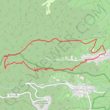 Itinéraire Montée du Galtz - Katzenthal, distance, dénivelé, altitude, carte, profil, trace GPS