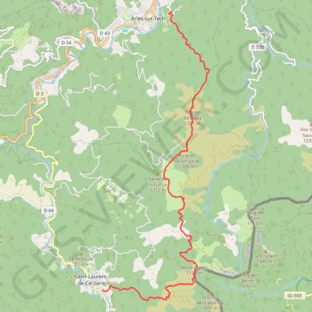 Itinéraire Mont Capell, Pilo de Belmaig en traversée de Saint-Laurent-de-Cerdans à Arles-sur-Tech, distance, dénivelé, altitude, carte, profil, trace GPS