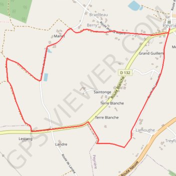 Itinéraire Peyrières, la boucle du Bouyssou - Pays du Dropt, distance, dénivelé, altitude, carte, profil, trace GPS