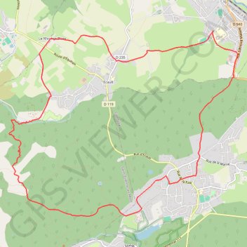 Itinéraire Sentier de la Conserverie - Saint-Etienne-au-Mont, distance, dénivelé, altitude, carte, profil, trace GPS