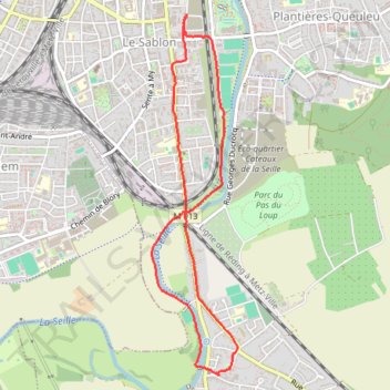 Itinéraire Metz, Sablon - Magny, distance, dénivelé, altitude, carte, profil, trace GPS