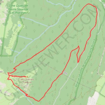 Itinéraire Mont Chanais, distance, dénivelé, altitude, carte, profil, trace GPS