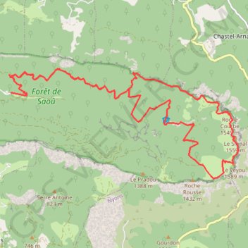 Itinéraire Les Trois Becs - Saou, distance, dénivelé, altitude, carte, profil, trace GPS