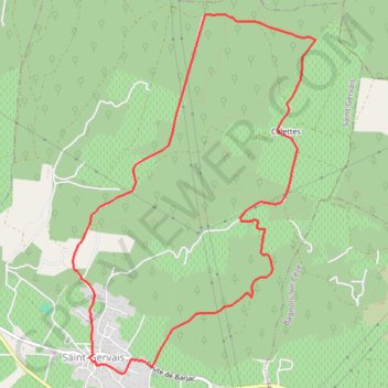 Itinéraire Ronde bucolique autour de Saint Gervais (30), distance, dénivelé, altitude, carte, profil, trace GPS