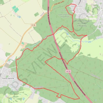 Itinéraire Forêt de Marly, distance, dénivelé, altitude, carte, profil, trace GPS