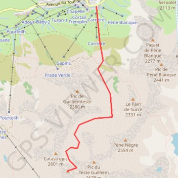 Itinéraire Pic des Quatre Termes, distance, dénivelé, altitude, carte, profil, trace GPS