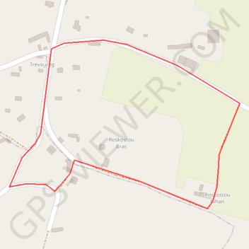 Itinéraire Essai Trévourec2, distance, dénivelé, altitude, carte, profil, trace GPS