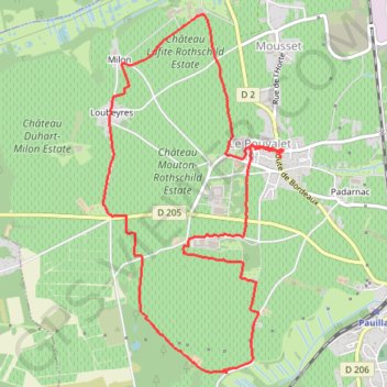 Itinéraire Le Pouyalet, distance, dénivelé, altitude, carte, profil, trace GPS