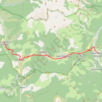 Itinéraire Saint-Sauveur-sur-Tinée > Saint-Martin-Vésubie (Via Alpina), distance, dénivelé, altitude, carte, profil, trace GPS