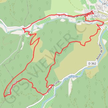 Itinéraire VERS Saint THOME, distance, dénivelé, altitude, carte, profil, trace GPS