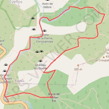 Itinéraire Var Ollioules Les Gorges du Destel, distance, dénivelé, altitude, carte, profil, trace GPS