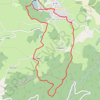 Itinéraire Boucle depuis Vernet-la-Varenne, distance, dénivelé, altitude, carte, profil, trace GPS