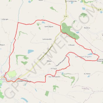 Itinéraire Les méandres du petit Auvignon - La Romieu, distance, dénivelé, altitude, carte, profil, trace GPS