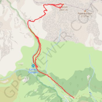 Itinéraire L'Arbizon - Aulon, distance, dénivelé, altitude, carte, profil, trace GPS