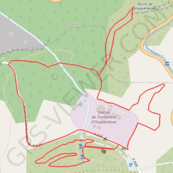 Itinéraire Hugueneuve, distance, dénivelé, altitude, carte, profil, trace GPS