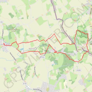Itinéraire Mont Noir, distance, dénivelé, altitude, carte, profil, trace GPS