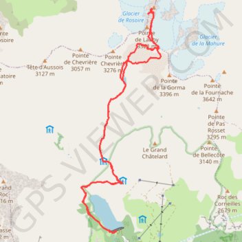 Itinéraire Haute Maurienne - Pointe de Labby, distance, dénivelé, altitude, carte, profil, trace GPS