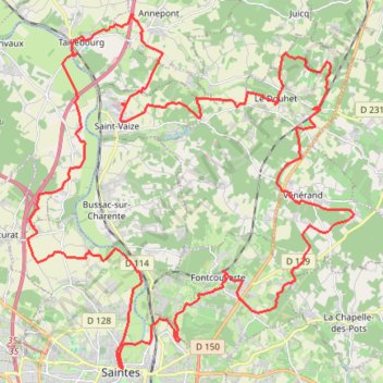 Itinéraire fontcouverte gravel-17724673, distance, dénivelé, altitude, carte, profil, trace GPS