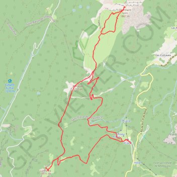 Itinéraire Pinéa et Charmant Som, distance, dénivelé, altitude, carte, profil, trace GPS