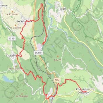 Itinéraire Jura, distance, dénivelé, altitude, carte, profil, trace GPS