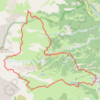Itinéraire Boucle par le Lac de Puy Aillaud, distance, dénivelé, altitude, carte, profil, trace GPS