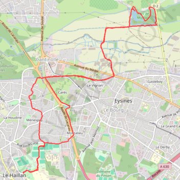 Itinéraire Le Haillan, distance, dénivelé, altitude, carte, profil, trace GPS