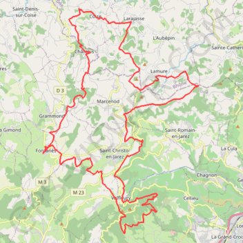 Itinéraire Fontanès, distance, dénivelé, altitude, carte, profil, trace GPS