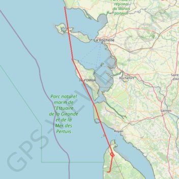 Itinéraire Vol Montalivet - LR, distance, dénivelé, altitude, carte, profil, trace GPS