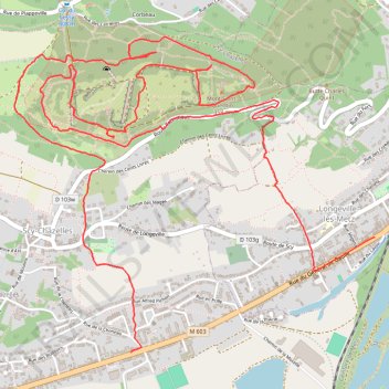 Itinéraire Scy-Bas_Fort-Girardin_Longeville, distance, dénivelé, altitude, carte, profil, trace GPS