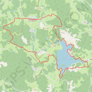 Itinéraire Parc du Morvan - Montsauche-les-Settons, distance, dénivelé, altitude, carte, profil, trace GPS