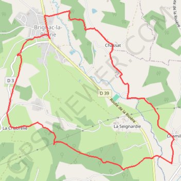 Itinéraire Brignac - Les Côteaux de Brignac, distance, dénivelé, altitude, carte, profil, trace GPS