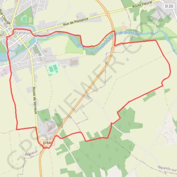 Itinéraire Circuit des Bois et Plaines - Breteuil-sur-Iton, distance, dénivelé, altitude, carte, profil, trace GPS