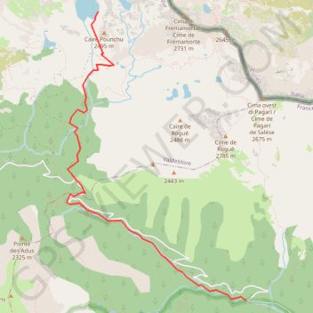 Itinéraire Lac Nègre, distance, dénivelé, altitude, carte, profil, trace GPS