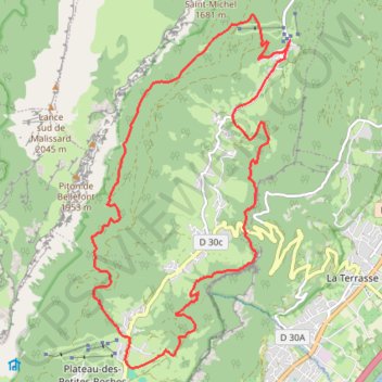 Itinéraire Morceau de GRP Tour des Petites Roches, distance, dénivelé, altitude, carte, profil, trace GPS
