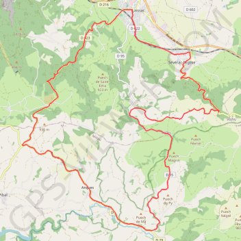 Itinéraire Ségur, distance, dénivelé, altitude, carte, profil, trace GPS