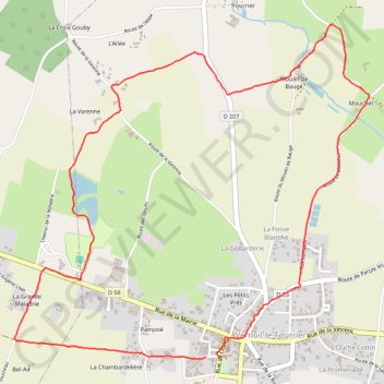 Itinéraire VERNOIL Circuit blanc, distance, dénivelé, altitude, carte, profil, trace GPS