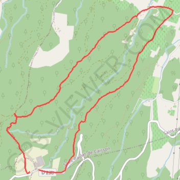 Itinéraire La Valbonne Saint Paulet de Caisson, distance, dénivelé, altitude, carte, profil, trace GPS