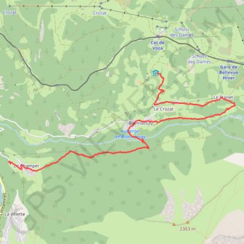 Itinéraire Saint-Gervais-les-Bains Randonnée, distance, dénivelé, altitude, carte, profil, trace GPS