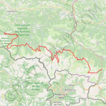 Itinéraire Étang de Bethmale - Mérens-les-Vals, distance, dénivelé, altitude, carte, profil, trace GPS