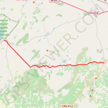 Itinéraire SE06-MontealegreDC-Petrola, distance, dénivelé, altitude, carte, profil, trace GPS